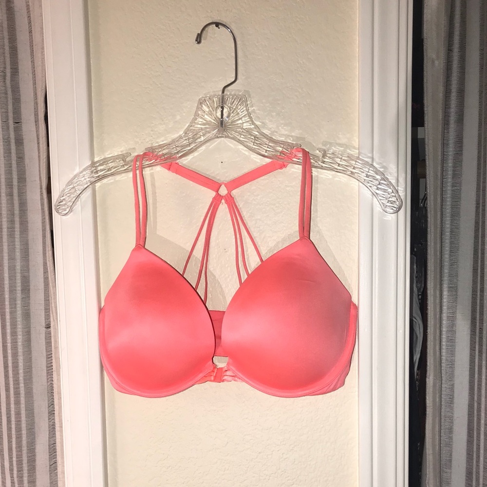 Victoria’s Secret Coral Halter Push-Up Bra
